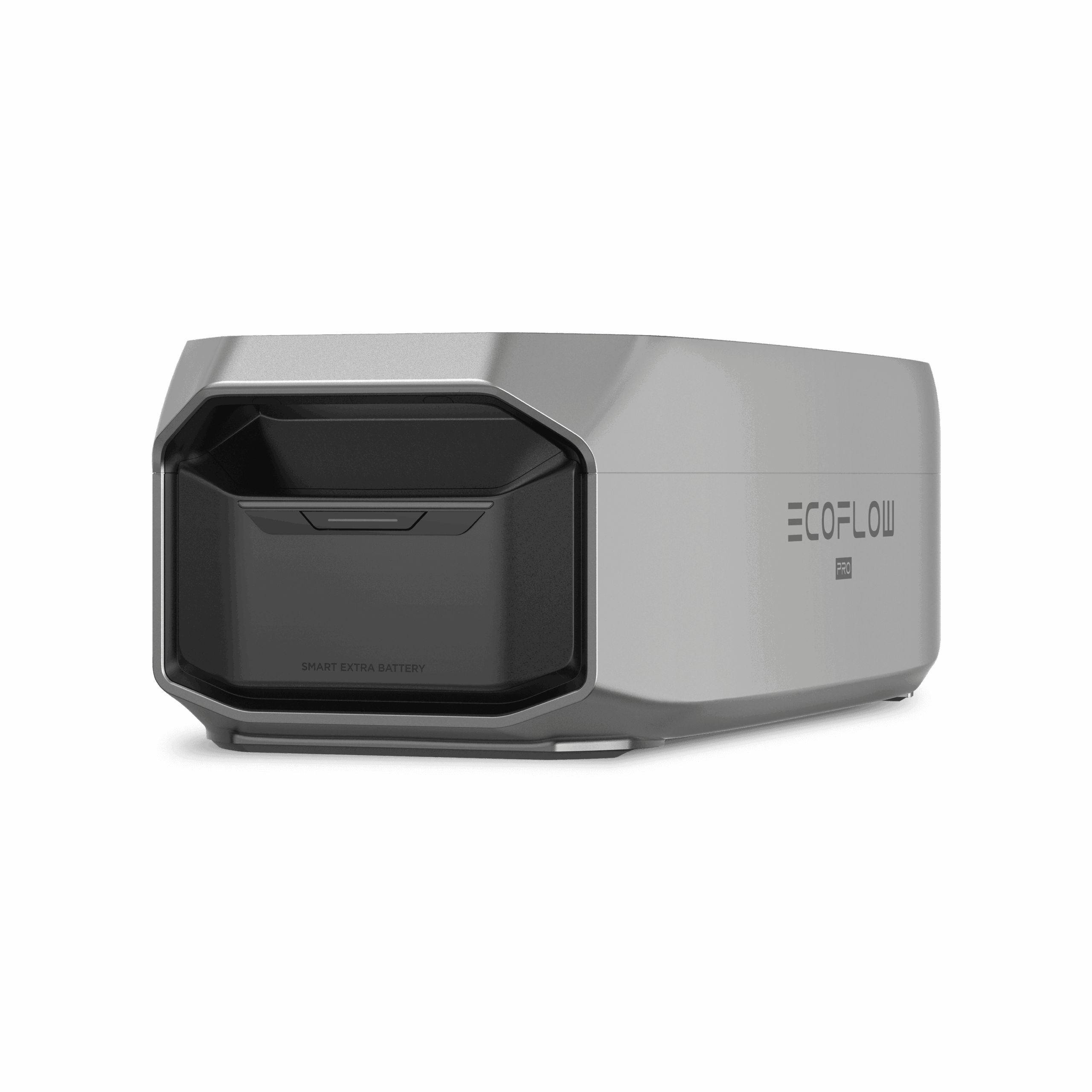 Batería adicional EcoFlow DELTA Pro 3 - Vista Angular Izquierda Vista frontal angular izquierda de la batería adicional EcoFlow DELTA Pro 3